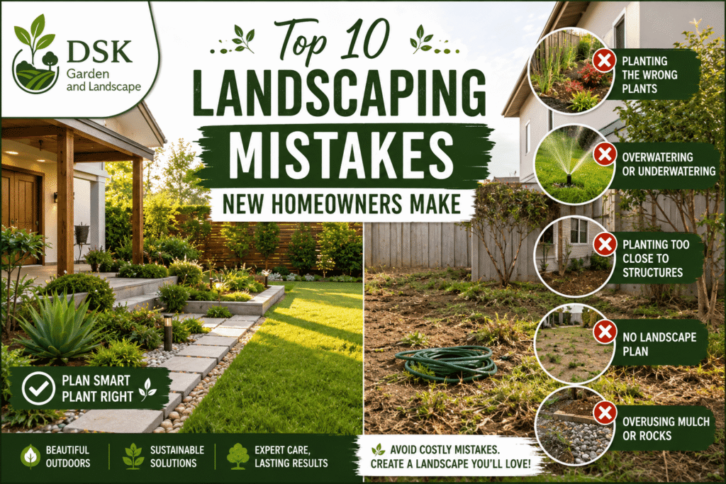 Top 10 Landscaping Mistakes New Homeowners Make